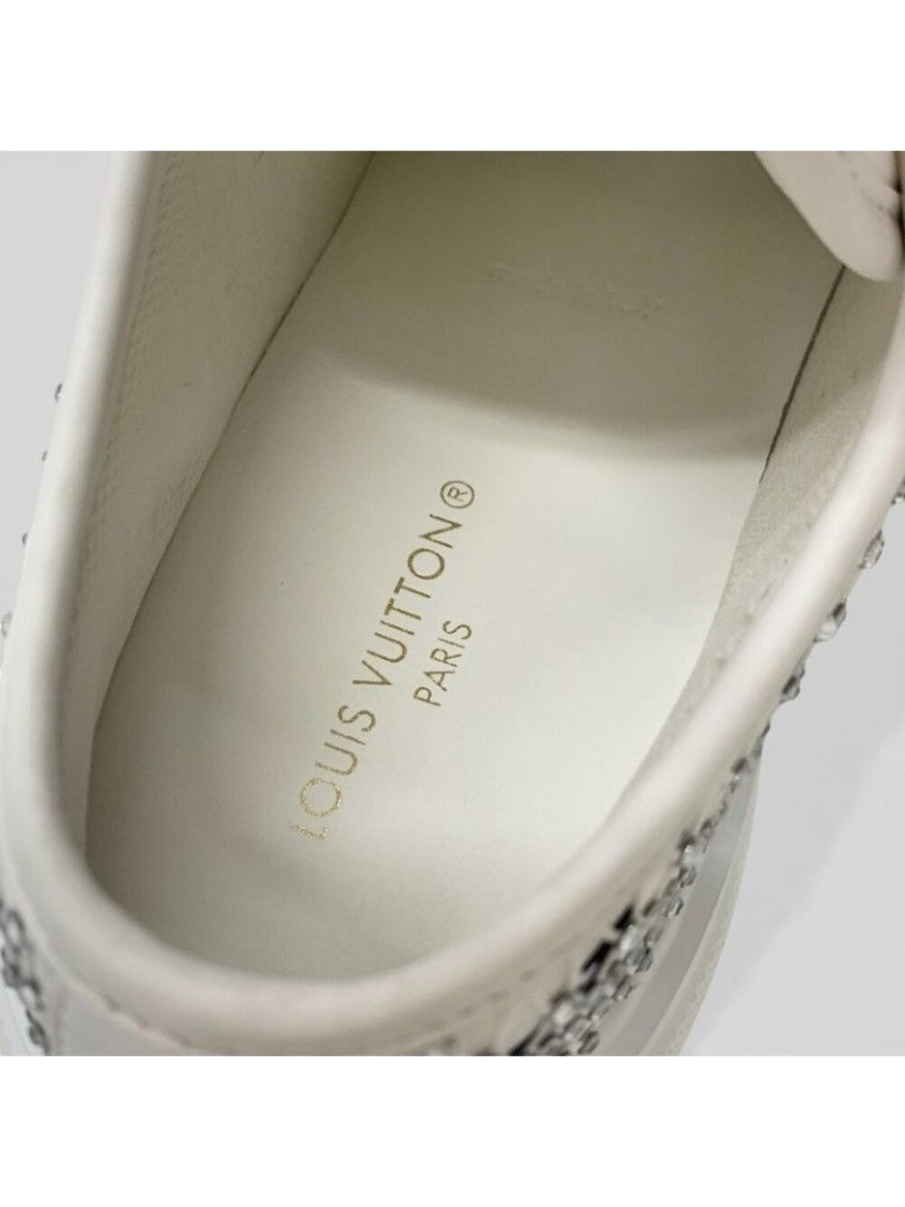 ★SOLD★ Louis Vuitton Squad Line Monogram Sneakers Shoes Leather Mesh White Black - Picture 7 of 10